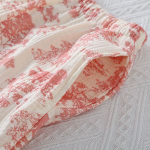 <span class=keywords><strong>Pigiama</strong></span> da Donna Personalizzato in Puro Cotone a Maniche Lunghe, Set Due Pezzi in Garza Doppia per Primavera Estate Autunno - Product Image 6