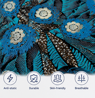 Tissu en Coton Hollandais Ankara Véritable de Qualité Supérieure Imprimé et Tissé avec Broderie et Dentelle Cordonnée – Vente en Gros
