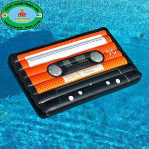 Summer Pool Party Fun PVC Inflable <span class=keywords><strong>Gigante</strong></span> Cassette Tape Pool Float Lilo Beach Colchón - Product Image 1