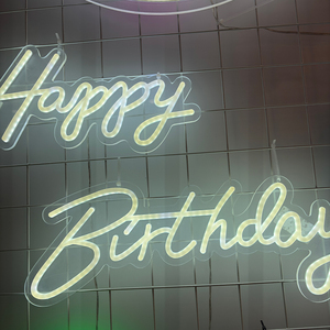 Idea d'oro marca 3D LED insegna al Neon 'buon compleanno' per casa ufficio ali d'ape Costume lettera materiale acrilico per negozi all'aperto - Product Image 4