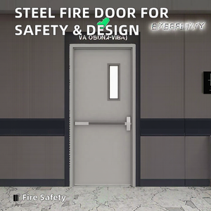 Porte de secours coupe-feu en acier de conception moderne pour appartement et hôpital, ouverture manuelle - Product Image 3