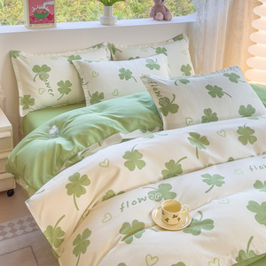 Hiện đại dày bốn mảnh tấm ga trải giường thiết lập với hai mặt nhà máy mền bền được trang bị tấm ga trải giường cho tất cả các mùa - Product Image 3