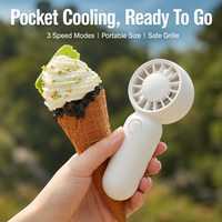 Ventilateur portable mini sans pales avec batterie rechargeable 500 mAh, chargement rapide USB/Type-C, pliable et léger pour utilisation en extérieur et en camping-car