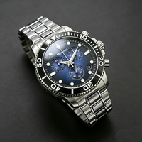 Montre chronographe à quartz pour homme, bracelet en acier inoxydable 316L, montre de plongée de luxe pour affaires