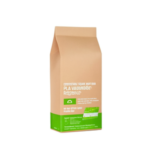 Bolsa de Café Kraft Compostable con Fondo Cuadrado, Válvula PLA, Impresión de Logotipo Personalizado, Reciclable - Product Image 1