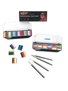 Kit de <span class=keywords><strong>peinture</strong></span> <span class=keywords><strong>gouache</strong></span> professionnelle à effet arc-en-ciel activée par l'eau, pour le corps et le <span class=keywords><strong>visage</strong></span>, pour l'expression artistique - Product Image 3