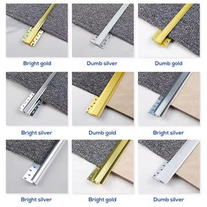Tapete de prata cromado para azulejos, tira de transição, borda de alumínio dourada, com tiras de encaixe para unhas, tiras de transição Z para carpetes - Product Image 6