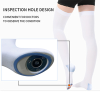 Bas de contention médicaux anti-THC, longueur cuisse, 13-18 mmHg, avec trou d'inspection