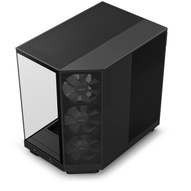 Computer Case H6 FLOW RGB Black with RGB FAN Middle Tower Case Gaming Computer Cases Tower Gaming PC