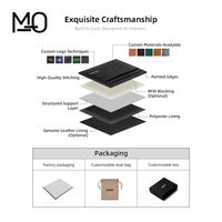 Dompet Kartu Kulit Sapi Buatan Tangan Premium Pemegang Kartu Pilihan Warna Logo Kustom Dompet Pendek Minimalis Wanita dengan Lapisan Poliester