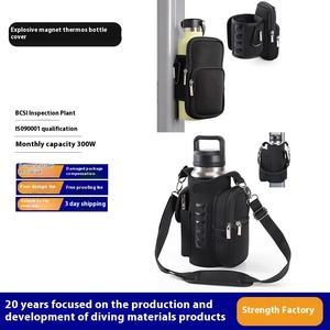 Housse de bouteille isotherme magnétique pour salle de sport, en néoprène, pour gourde de sport, <span class=keywords><strong>sac</strong></span> universel pour téléphone portable et cartes, pour gobelet isotherme 40OZ, en matériau de plongée, avec motif lettre - Product Image 4