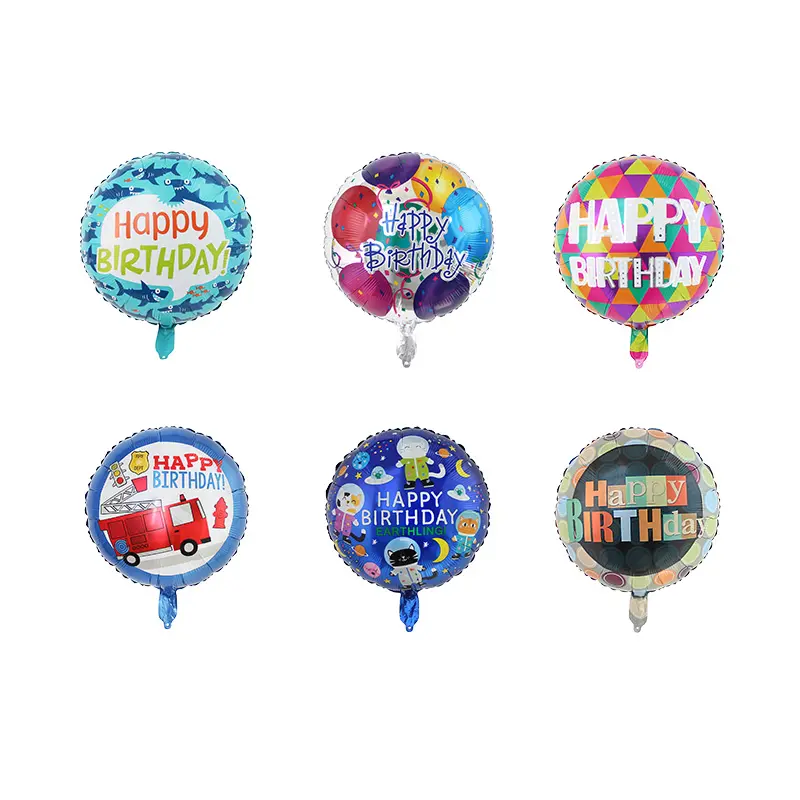 새로운 헬륨 풍선 공급 업체 글로브 18 생일 축하 풍선 sinuplasty 18 인치 원형 풍선 인쇄 생일 축하