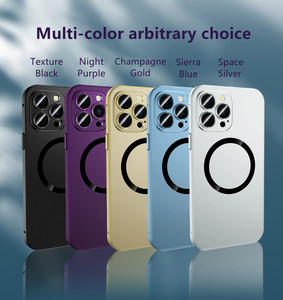 Cover in Colore Originale con Telaio in Lega di Alluminio e Lente in Vetro per <span class=keywords><strong>iPhone</strong></span> 12 13 14 15 Pro Max con Ricarica Wireless Magnetica - Product Image 5