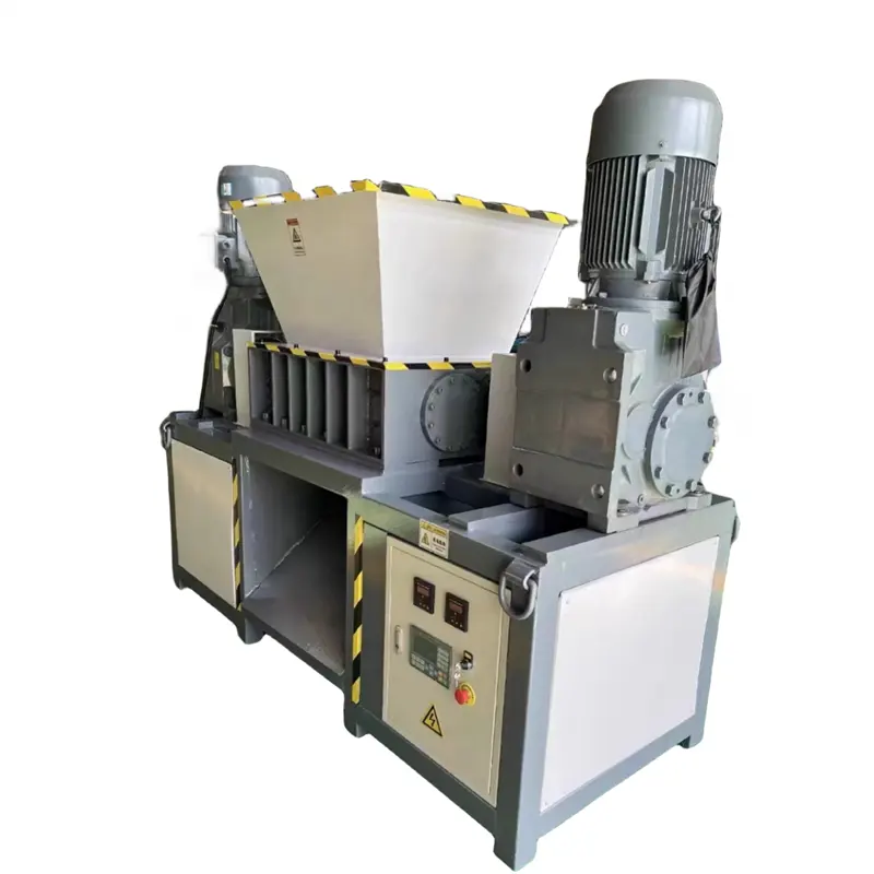 Double shaft shredder machine for plastic shredding