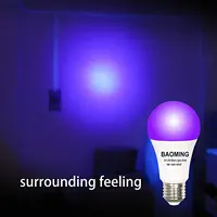 Высокое качество, 2 года гарантии, краска для тела, светодиодная фиолетовая лампа E27 E26 9 Вт, ультрафиолетовая черная Светодиодная лампа