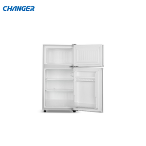 Double Door Small Size Fridge Top Mounted Freezer 80Liter for Apartment, Office, School, Home, Customer Brand Glass Door Fridge - Product Image 4