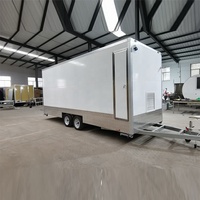 Remorque préfabriquée de luxe salle de bain toilette mobile portable acier moderne salle de douche conteneur toilettes à vendre