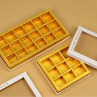 Boîte de chocolat en carton kraft de luxe personnalisée paquet de 18 emballage en relief 4C pour aliments pour le sucre de l'Aïd Ramadan