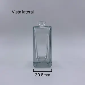 Luxo 50ml Clear Perfume Bottle Perfume Spray vazio Bottle Glass Glass embalagem