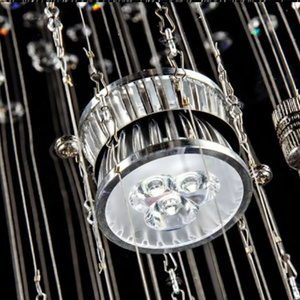 Thép không gỉ treo lớn pha lê Đèn Chùm Mặt dây chuyền đèn hiện đại sang trọng mưa thả biệt thự cầu thang đèn chùm - Product Image 6