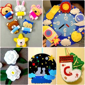 Precio bajo 4 de Julio juguetes educativos para niños pequeños papel trasero adhesivo suave grueso hojas de tela de fieltro autoadhesivas - Product Image 5