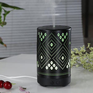 Difusor de Aroma Ultrasónico Negro de 100 ml con Luz LED y Humidificador para Uso en el Hogar y la Oficina - Product Image 1