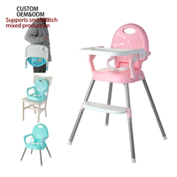 Chaise haute pliable 3-en-1 antidérapante pour bébé, en plastique, avec coussin moelleux, pour l'alimentation des enfants – Fournisseur d'usine