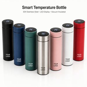 Custom Logo Smart Temperature Bottle Gift Set 304 Stainless Steel Vacuum <b>Insulated</b> <b>Flask</b> with LED Display Business Gifts - Product Image 5