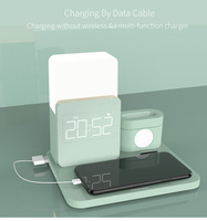 Chargeur Power Bank Table magnétique sans fil lampe affichage numérique jetable Power Bank chargeur support de téléphone portable téléphone flexible