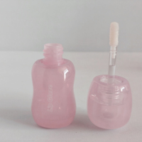 Tube de gloss à lèvres personnalisé, rose, imprimé sur mesure, emballage cosmétique unique en stock