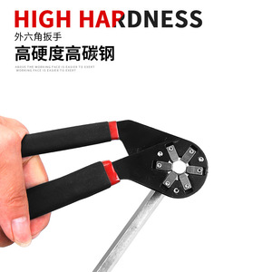 Adjustable Wrench Metric Hex Jaw Smooth Anti-Slip Handle Manual Diy Tool High Carbon Steel Single End - Product Image 5