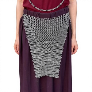 Armure en maille de chaîne en acier inoxydable, bijoux de mode, forme irrégulière, artisanat métallique soudé, accessoire vestimentaire - Product Image 6
