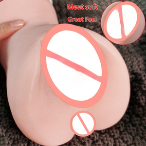 Masturbateur masculin à double canal en TPE souple de qualité supérieure, texture interne réaliste, étanche et lavable, pour usage personnel à domicile - Product Image 5
