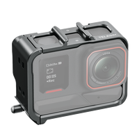 Cadre de protection TELESIN pour caméra d'action Insta360 ACE PRO 2 avec interface griffe froide, cadre métallique en alliage d'aluminium à dégagement rapide