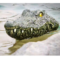 Tête de Crocodile Simulation Mouvement RC Enfants Bateau Électrique Halloween Décorations Parodie Jouet Tête d'Alligator Bateau Télécommandé