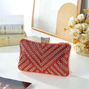 Hochzeits-Braut-Abendtaschen mit Strasssteinen, Damen-Clutch mit Perlen und Kristallen - Product Image 1