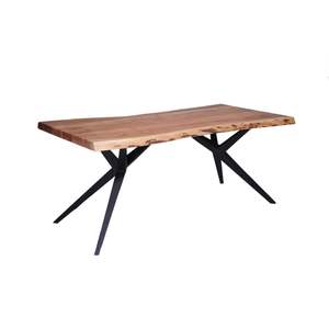 Mesa de centro elegante de diseño moderno en madera y metal para el hogar, jardín, hotel y restaurante. - Product Image 1