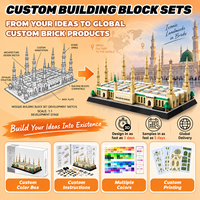 Ensemble de blocs de construction personnalisés du Tower Bridge de Londres, étiquette privée OEM, 969 pièces, briques emblématiques, jouet STEM pour adultes, décoration
