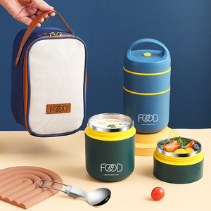 Stainless Steel Food <strong>Storage</strong> <strong>Box</strong> 2 Tier Airtight Snack <strong>Box</strong> with <strong>Lid</strong> Leakproof Metal Food Container Lunch <strong>Box</strong> - Product Image 1
