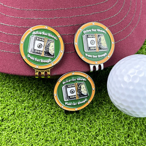 Ensemble de marqueurs de balle de golf à clipser sur casquette, magnétiques, ronds, en métal émaillé, accessoires de golf pour casquette de baseball, style sportif adulte - Product Image 3