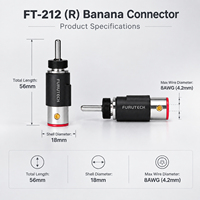 YIVO XSSH Hifi Non-Magnetic Gold Plated/Rhodium Plated Banana Plug, Konektor Audio Kabel Speaker HiFi untuk Loudspeaker