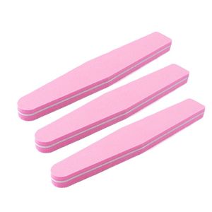 Toptan özelleştirilmiş pembe çift taraflı tek tırnak tamponu <span class=keywords><strong>Nail</strong></span> Art yarım ay üretici sünger manikür tırnak törpüsü 100/180 - Product Image 4