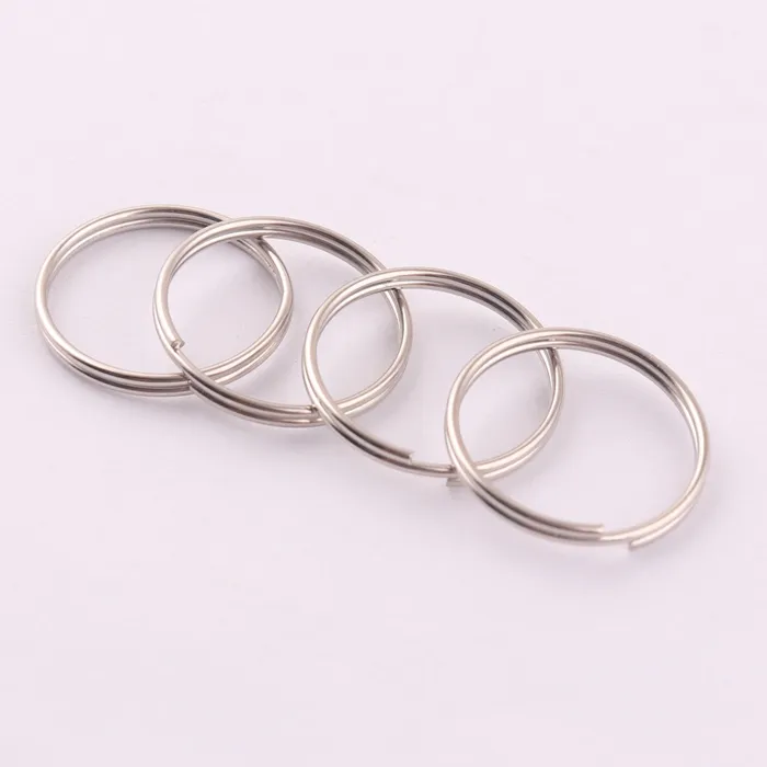 cheap price 16mm small metal round split key ring keychain double key ring