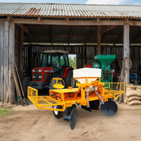 Machine à planter la canne à sucre et le manioc de type 2 rangs, entraînée par un tracteur 4 roues de 100 chevaux pour la plantation de graines de manioc