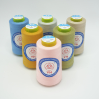 Grosir murah benang jahit poliester Spun 40S/2 100% ketahanan tinggi untuk tekstil rumah untuk Kaus dan pakaian polos