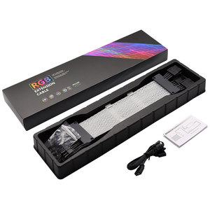 Cable de Extensión para Tira de Luces LED RGB, 3*8 Pines, con Funda Trenzada de Plástico, para GPU, PSU, PC, en Stock - Product Image 3