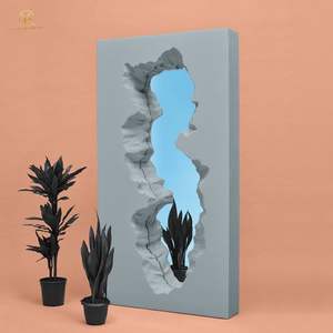 Ontwerper Creatieve Gebroken Vloer Staande Full Length Spiegel Glasvezel Onregelmatige Spiegel Andere Woonkamer Meubels - Product Image 4