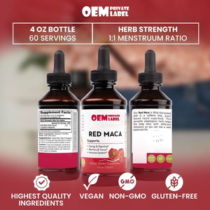 Tetesan cairan ekstrak akar <span class=keywords><strong>MACA</strong></span> merah tetesan untuk dukungan sistem imun, penambah energi dan dukungan memori - Product Image 2