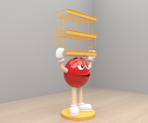Présentoir à collations créatif-Étagère en forme de personnage de dessin animé pour la décoration de magasin et la promotion de produits - Product Image 5