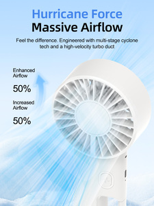 Ventilateur portable rechargeable pliable USB, mini ventilateur de refroidissement à moteur sans balais pour les voyages en extérieur et l'utilisation en voiture - Product Image 2